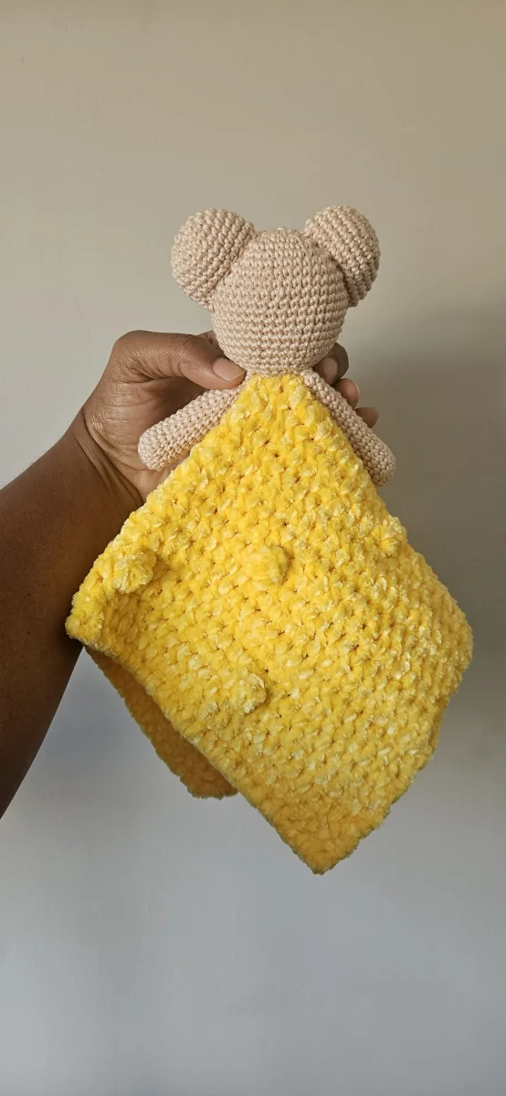 Manta para Bebês Naninha de Apego Pelúcia para Bebê em Crochê Amigurumi Naninha - Imagem 4