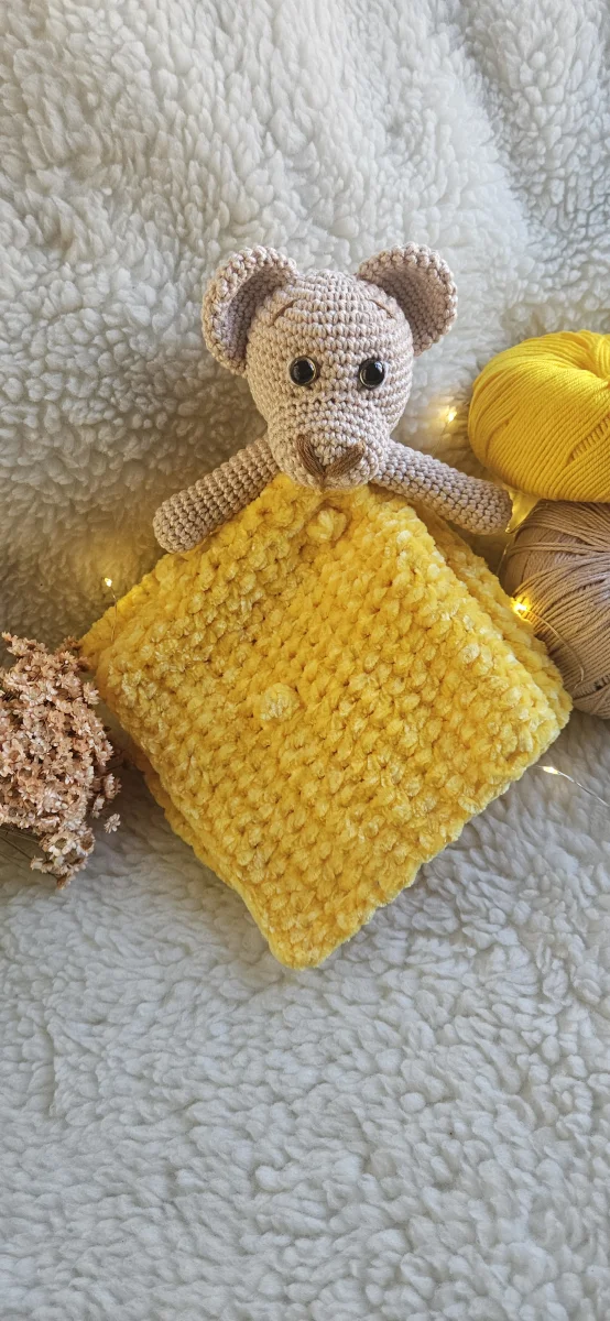 Manta para Bebês Naninha de Apego Pelúcia para Bebê em Crochê Amigurumi Naninha - Imagem 1