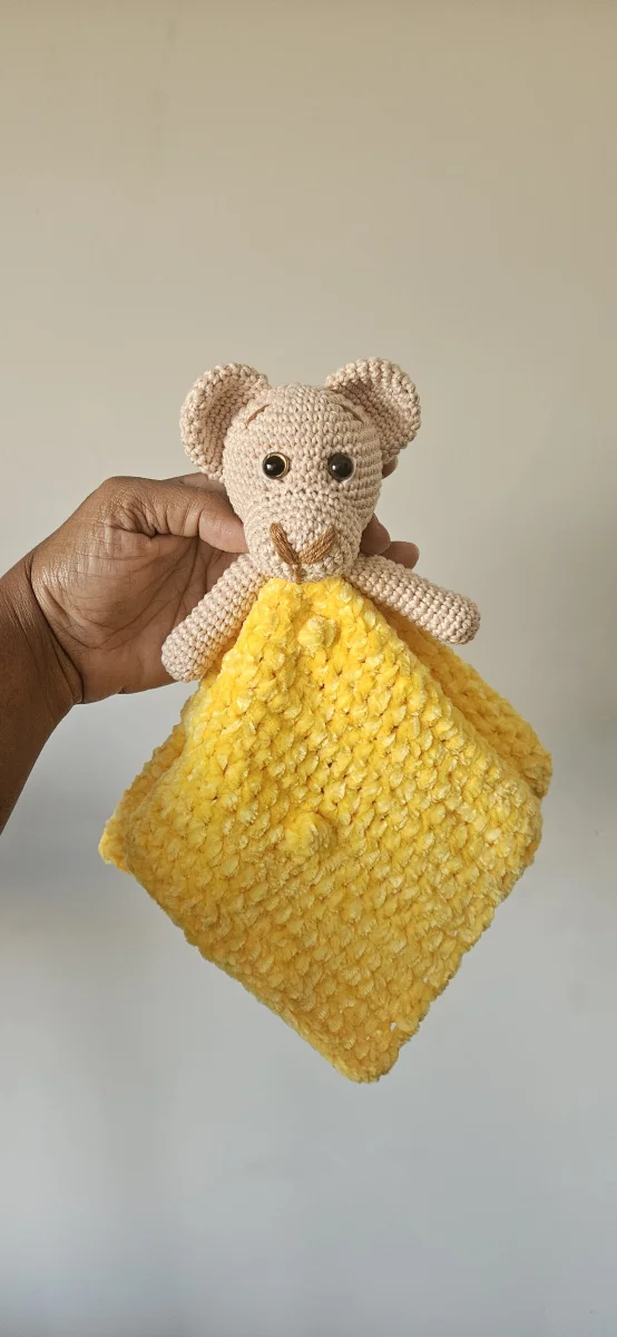 Manta para Bebês Naninha de Apego Pelúcia para Bebê em Crochê Amigurumi Naninha - Imagem 3
