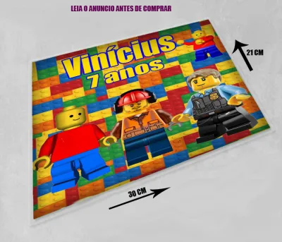 Jogo Americano Plastificado personalizado  da Lego