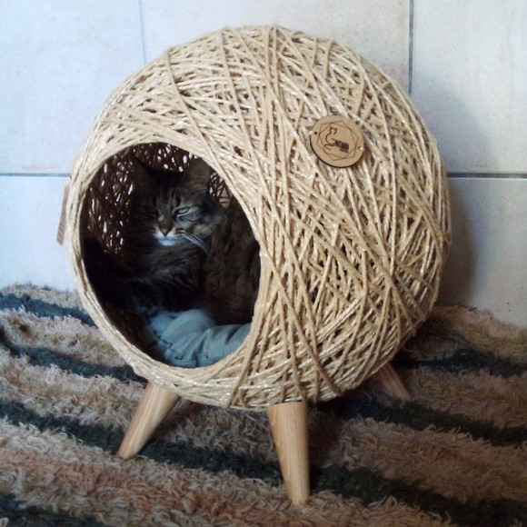 Toca Retrô Pezinho em Sisal para Gatos - Imagem 4