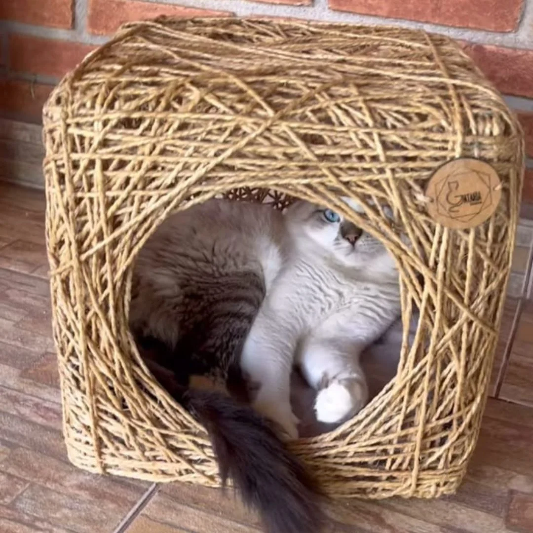 Toca Cubo em Sisal para Gatos de até 6kg - Imagem 1