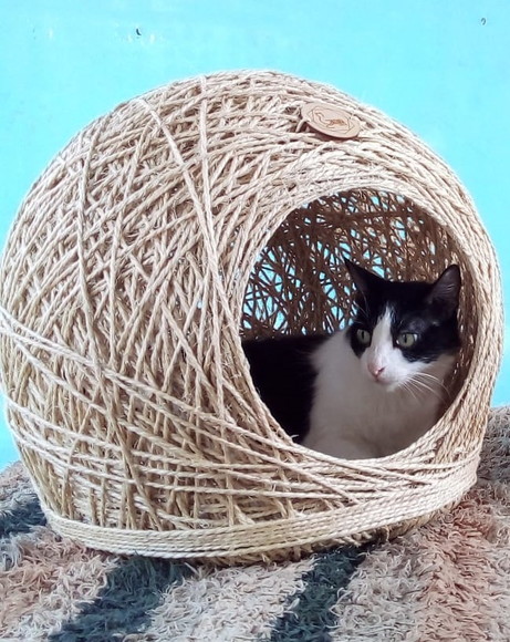 Toca em Sisal para Gatos e Cães Pequeno Porte - Imagem 3