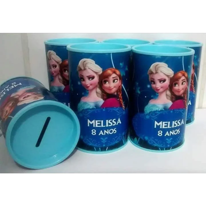 Cofrinho Personalizado para lembrancinhas Infantil Frozen - Imagem 3