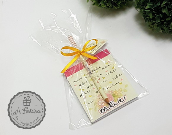Bloco e Lápis Personalizados Mãe