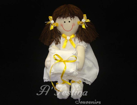 Boneca Porta Alianças Amarela