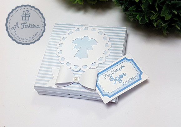 Caixa com Mini Terço Anjo