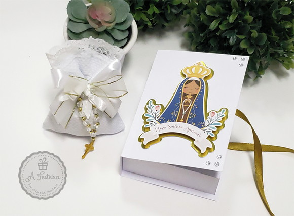 Caixa Convite Santinha com Sachê e Tercinho - Imagem 2