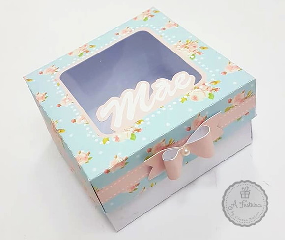 Caixa para 4 Doces Floral
