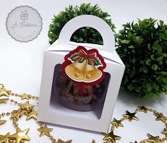 Caixa para Bola de Natal "sino"