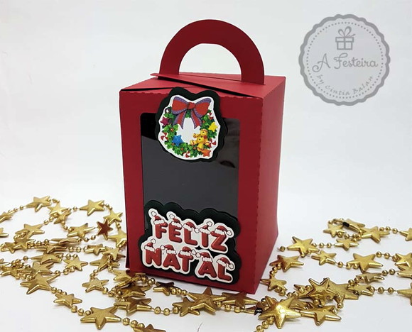 Caixa para Mini Panetone - Guirlanda