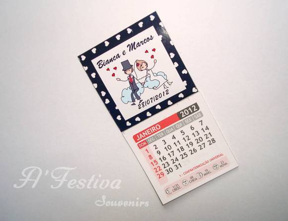 Calendário Casal Coração Nuvem