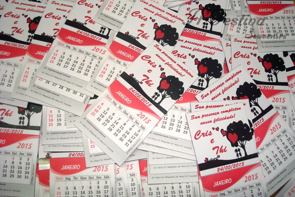 Calendário Corações