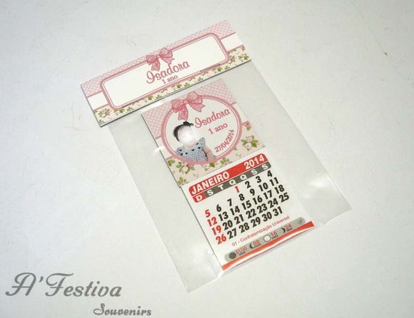 Calendário Floral Rosa