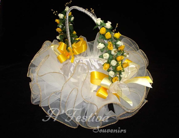 Cesta Babado Amarelo