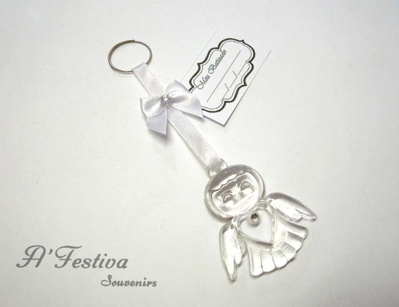 Chaveiro Anjo Cristal