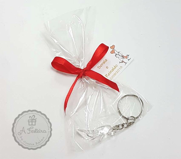 Chaveiro Sapatinho com Embalagem e Tag Personalizado