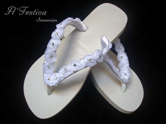 Chinelo Flor Strass