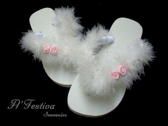 Chinelo Pluma Flor