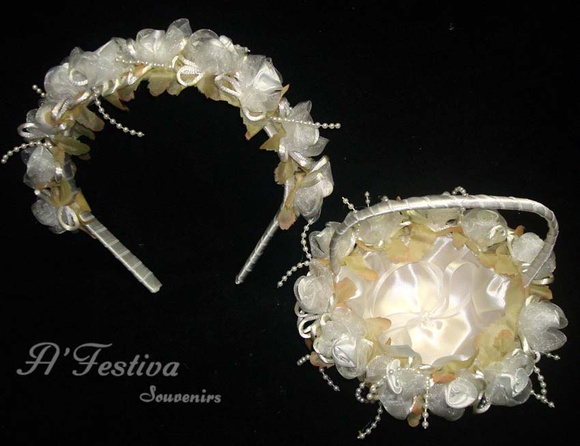 Conjunto Dama de Honra Flor Branca Menor