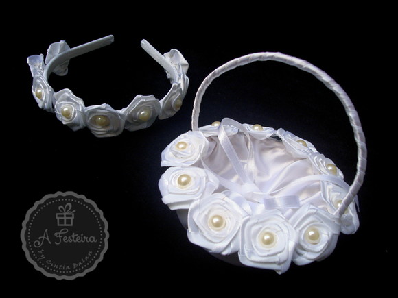 Conjunto Dama de Honra Flor com Pérolas