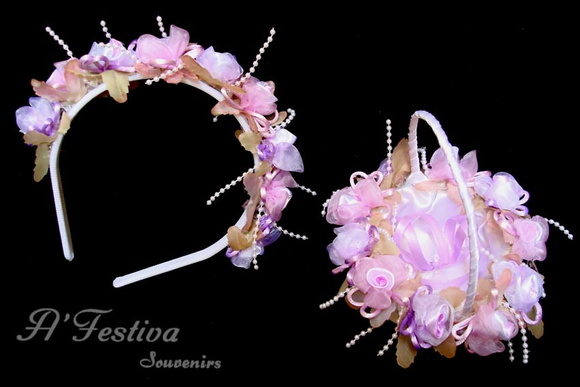 Conjunto Dama de Honra Flor Lilás Menor