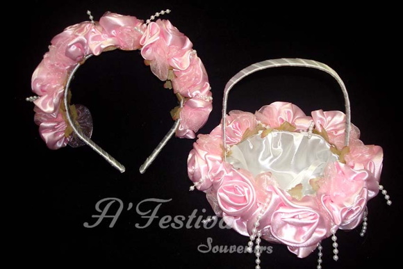 Conjunto Dama de Honra Flor Rosa
