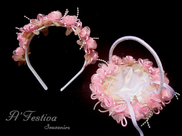 Conjunto Dama de Honra Flor Rosa Menor