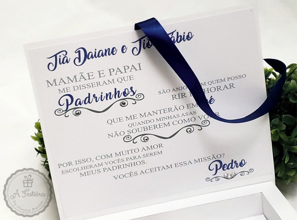 Convite Padrinhos Anjo - Imagem 4