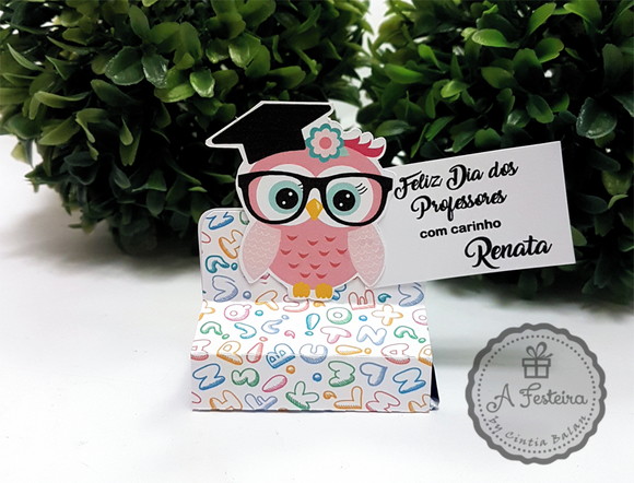 Corujinha Rosa - Dia dos Professores