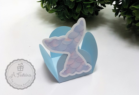 Forminha Sereia Calda Azul