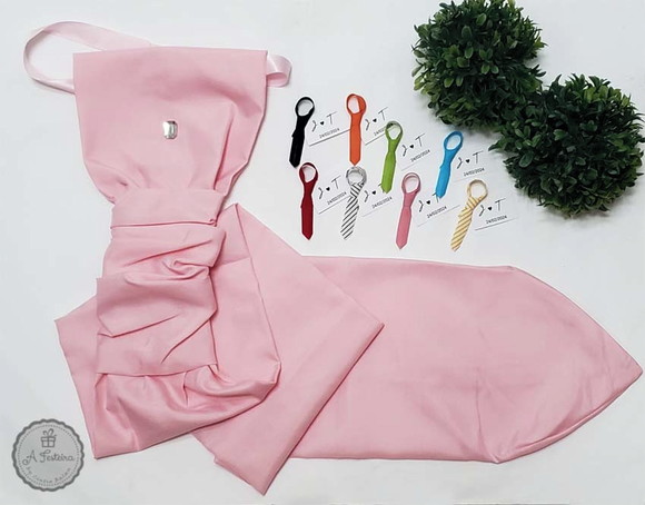 Kit Gravata Gigante + 100 Gravatinhas com Tag