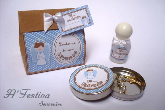Kit Lembrancinha para Batizado Menino