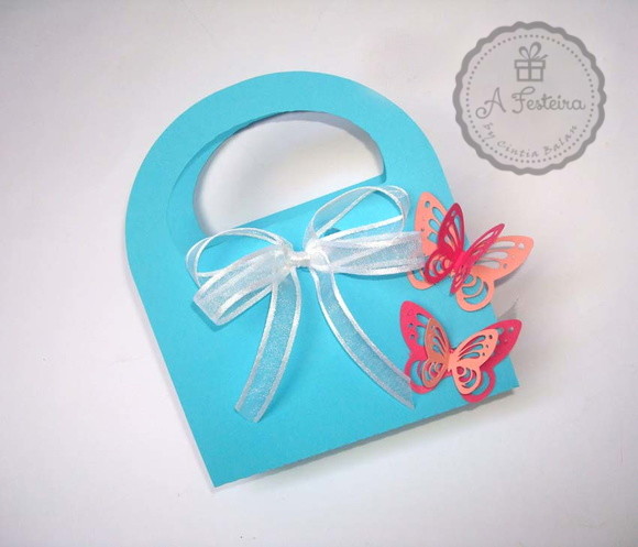 Kit Manicure Azul Borboletas