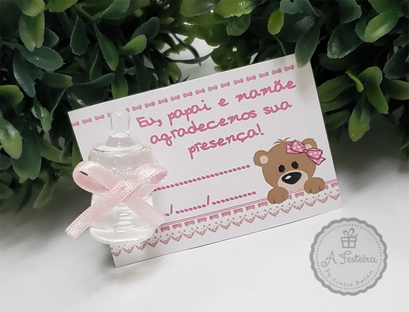 Lembrancinha Mini Mamadeira Branca