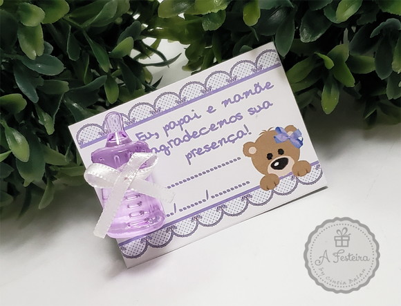 Lembrancinha Mini Mamadeira Lilás