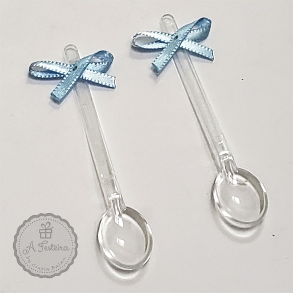 Mini Colher Laço Azul