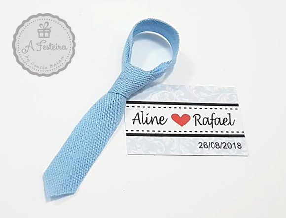 Mini Gravata com Imã e Tag Personalizado