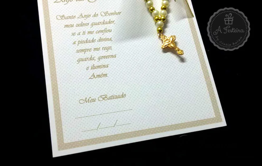 Oração Anjo da Guarda Dourado - Imagem 3