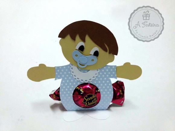 Porta Bombom Bebê Menino