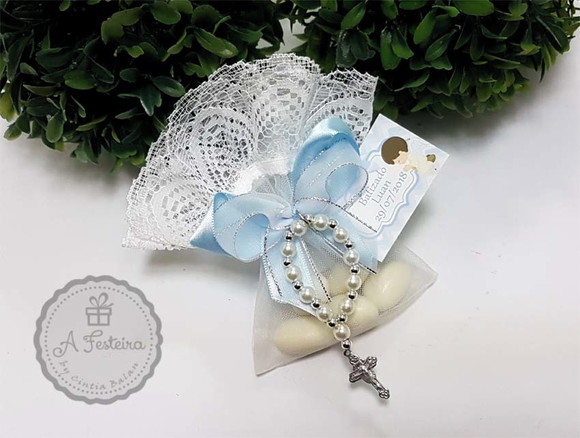 Saquinho com Renda para Batizado - Imagem 2
