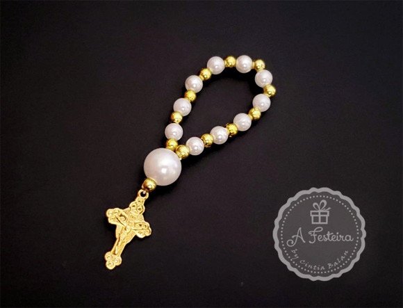 Tercinho com Crucifixo Dourado