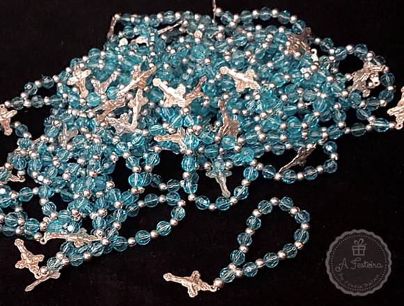 Tercinho Cristal Azul com Prata - Imagem 2