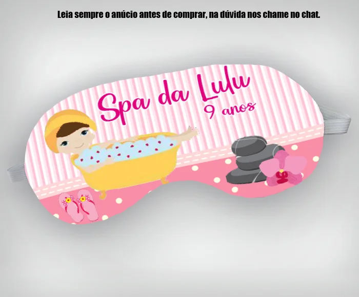 Mascara de Dormir Personalizada para lembrancinhas SPA - Imagem 3