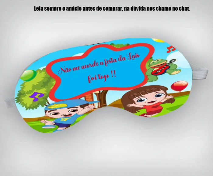 Mascara de Dormir Personalizada para lembrancinhas da Maria Clara e JP - Imagem 4