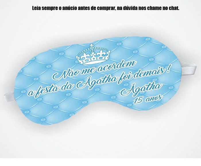 Mascara de Dormir Personalizada para lembrancinhas para festa - Imagem 5