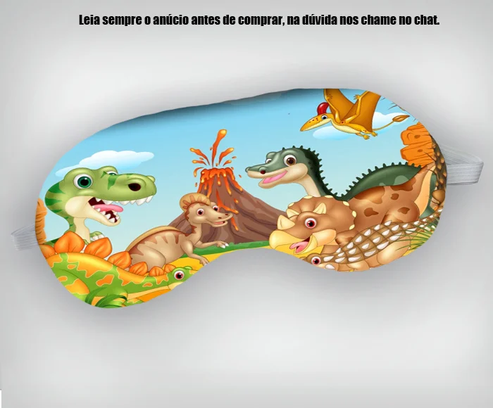 Mascara de Dormir Personalizada para lembrancinhas Dinossauros Baby - Imagem 1