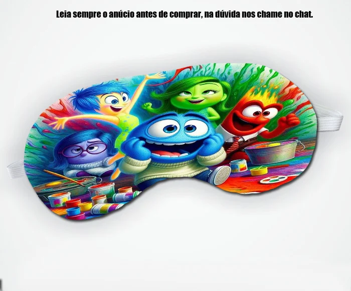 Mascara de Dormir Personalizada para lembrancinhas Divertidamente - Imagem 2