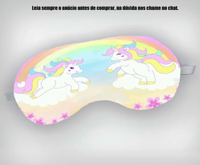 Mascara de Dormir Personalizada para lembrancinhas Unicórnio - Imagem 2