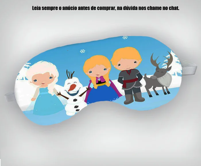 Mascara de Dormir Personalizada para lembrancinhas Frozen Cute